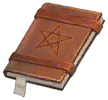 An old, tattered journal